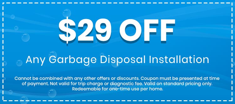 Discount on Any Garbage Disposal Installation