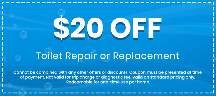 Discount on Toilet Repair or Replacement
