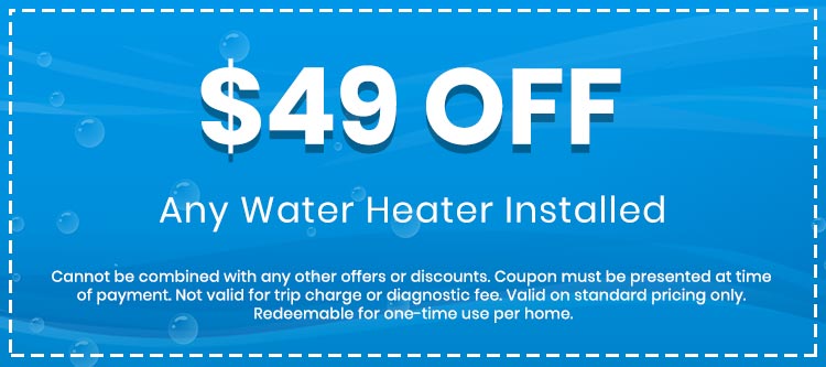 Discount on Any Water Heater Installed