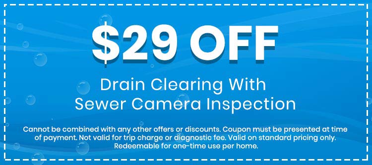 Discount on Drain Clearing With Sewer Camera Inspection