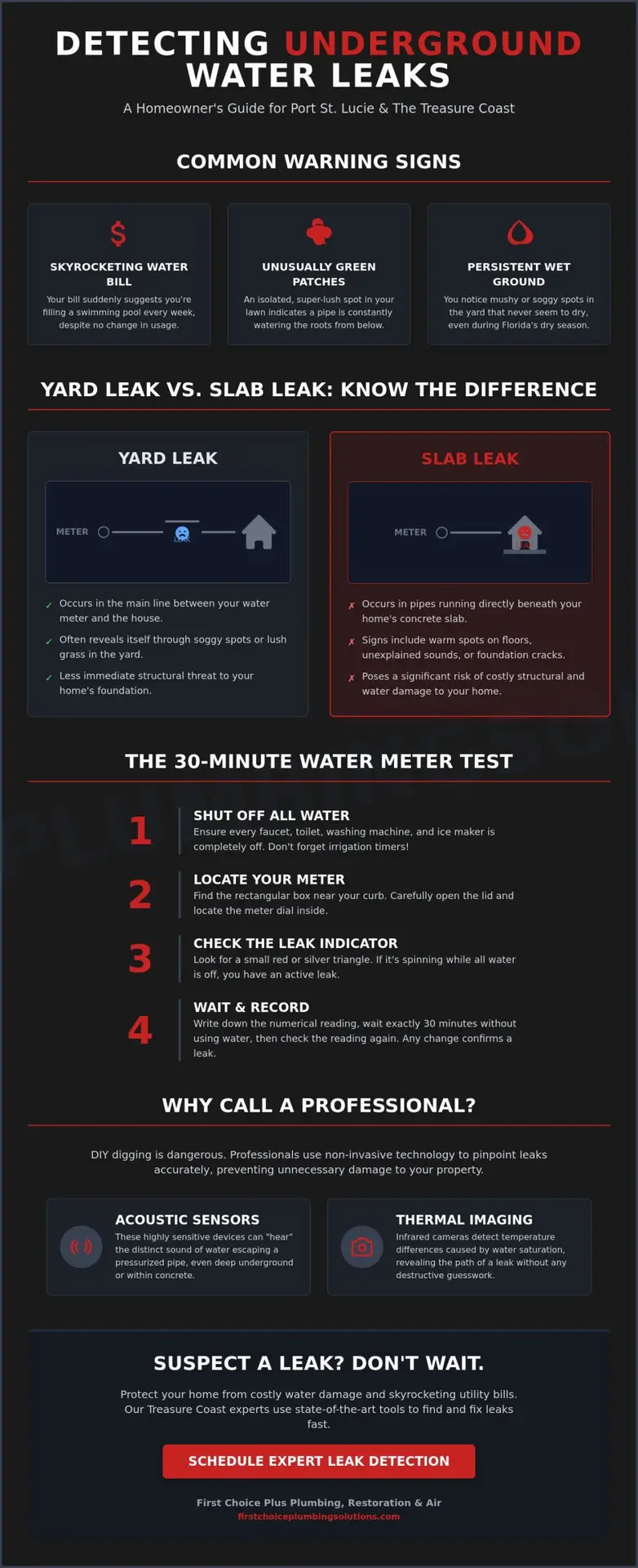 How to Tell if You Have a Water Leak Underground: A Florida Homeowner’s Guide