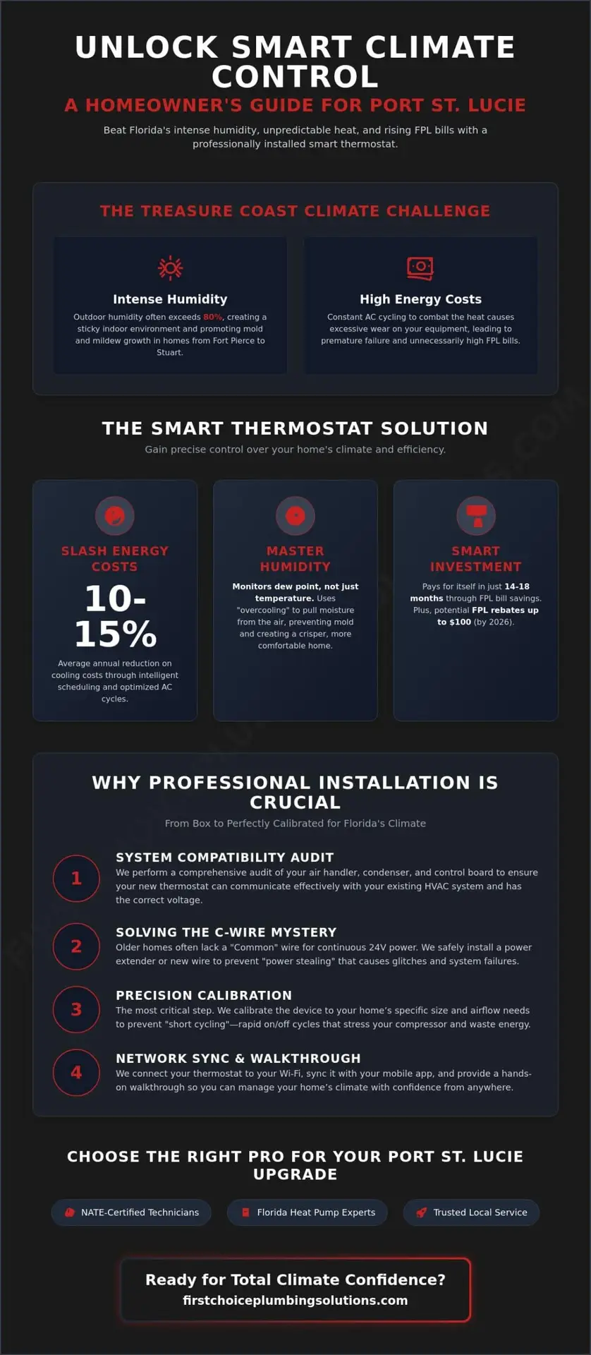 Smart Thermostat Installation in Port St. Lucie: The 2026 Homeowner’s Guide