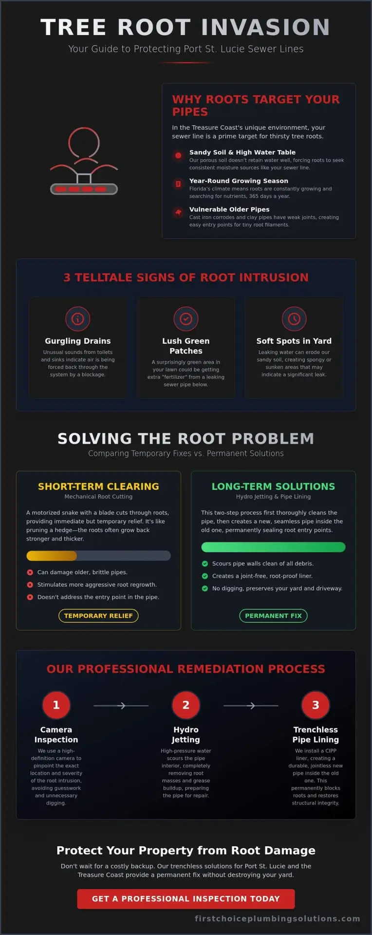 Tree Roots in Sewer Line: A Guide for Port St. Lucie Homeowners