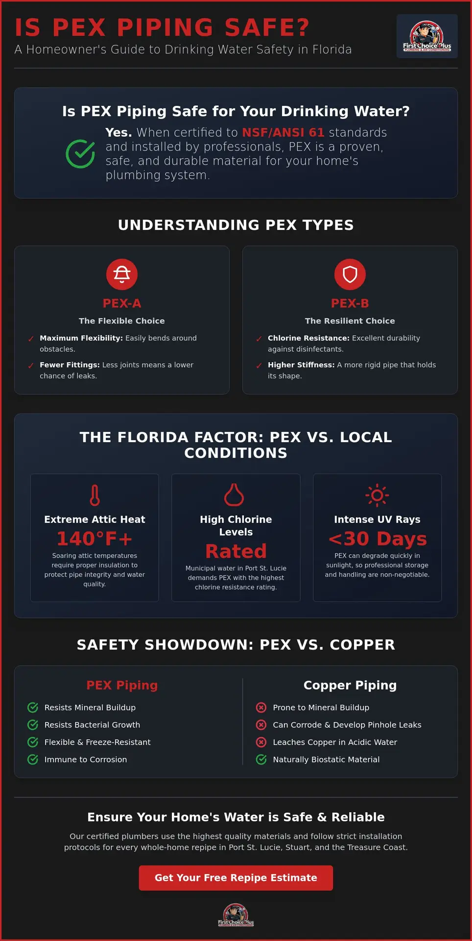 Is PEX Piping Safe for Drinking Water? A 2026 Guide for Florida Homeowners