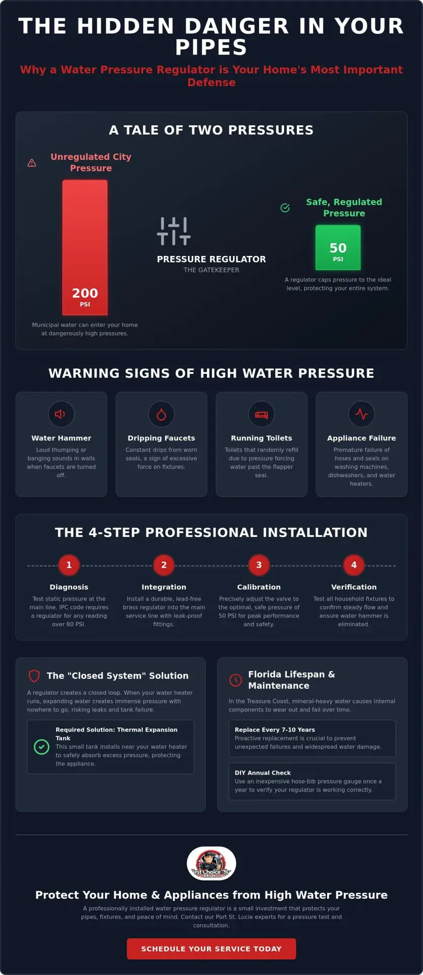 Water Pressure Regulator Installation in Port St. Lucie: Protecting Your Home from High-Pressure Damage