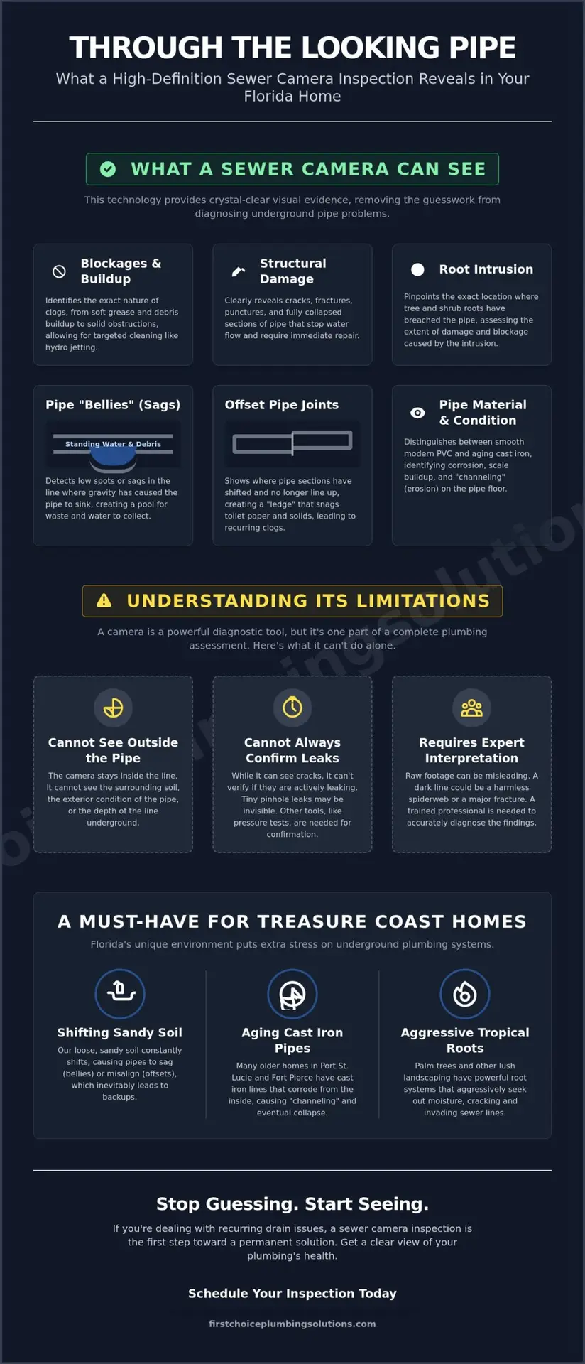 What Can a Sewer Camera See? A Homeowner’s Guide to Pipe Inspections 1 What Can a Sewer Camera See? A Homeowner’s Guide to Pipe Inspections