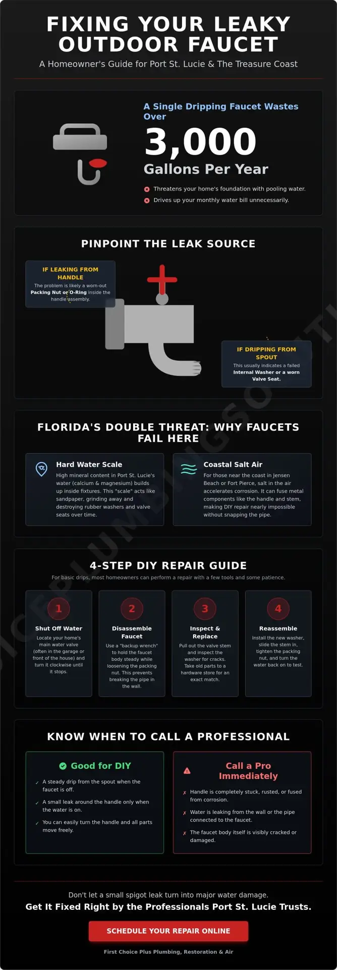 Outdoor Faucet Repair in Port St. Lucie: The 2026 Homeowner’s Guide to Fixing Leaky Spigots