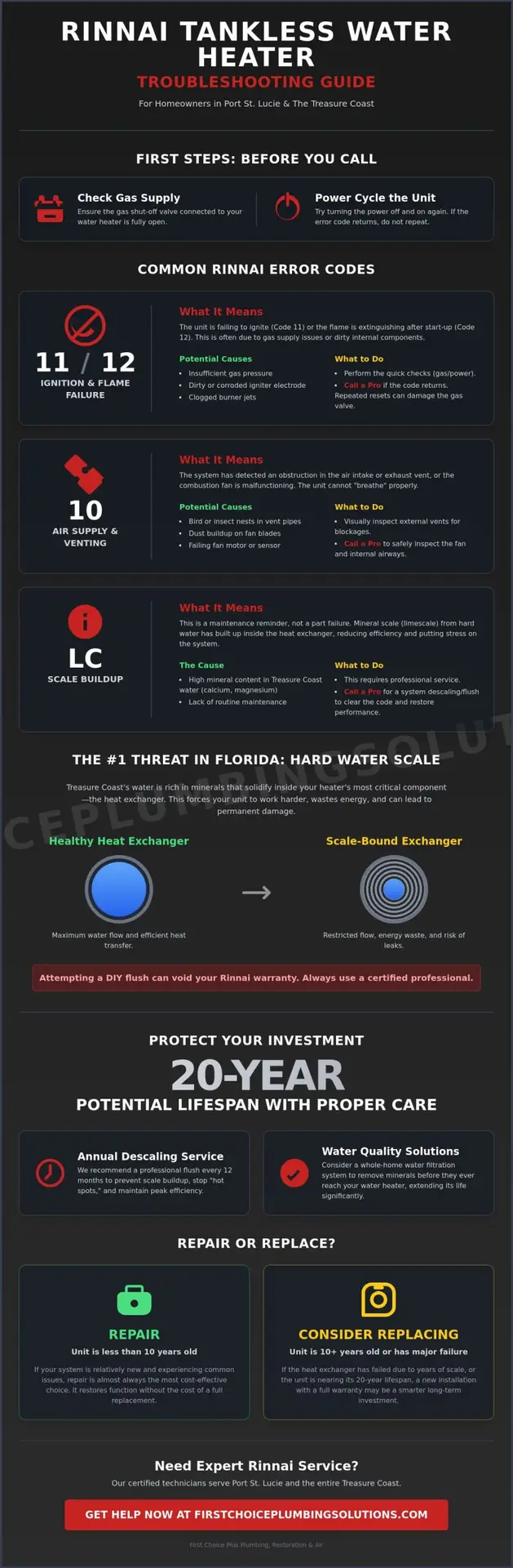 Rinnai Tankless Water Heater Repair: Your 2026 Guide for Port St. Lucie Homes