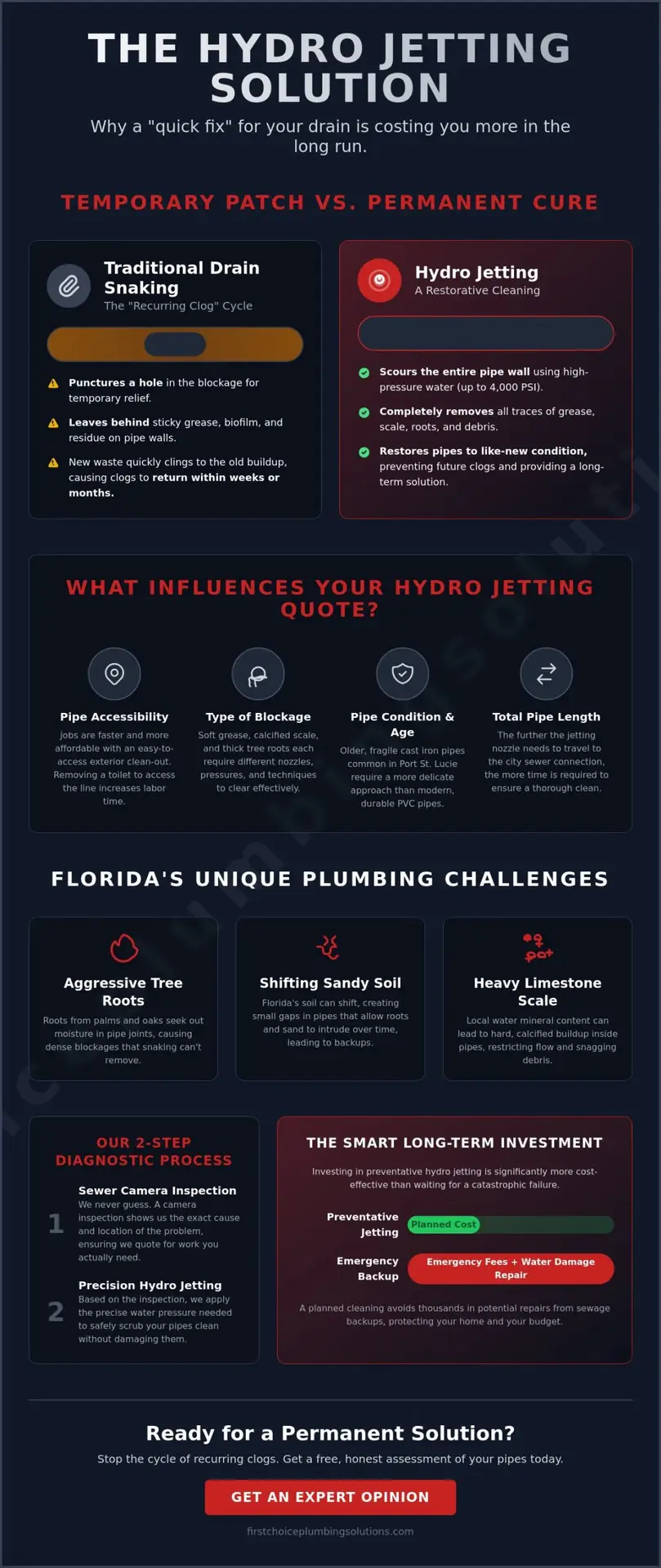 Hydro Jetting Cost in Port St. Lucie: 2026 Homeowner’s Buying Guide