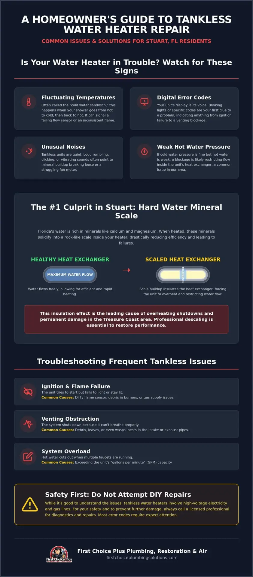 Expert Tankless Water Heater Repair in Stuart, FL: 2026 Homeowner’s Guide