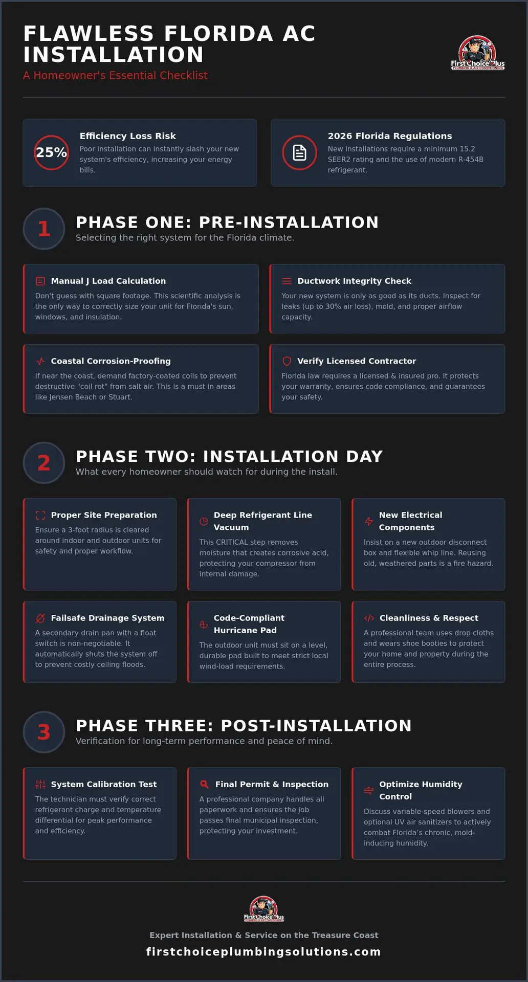 New Air Conditioner Installation Checklist for Homeowners: The 2026 Florida Guide