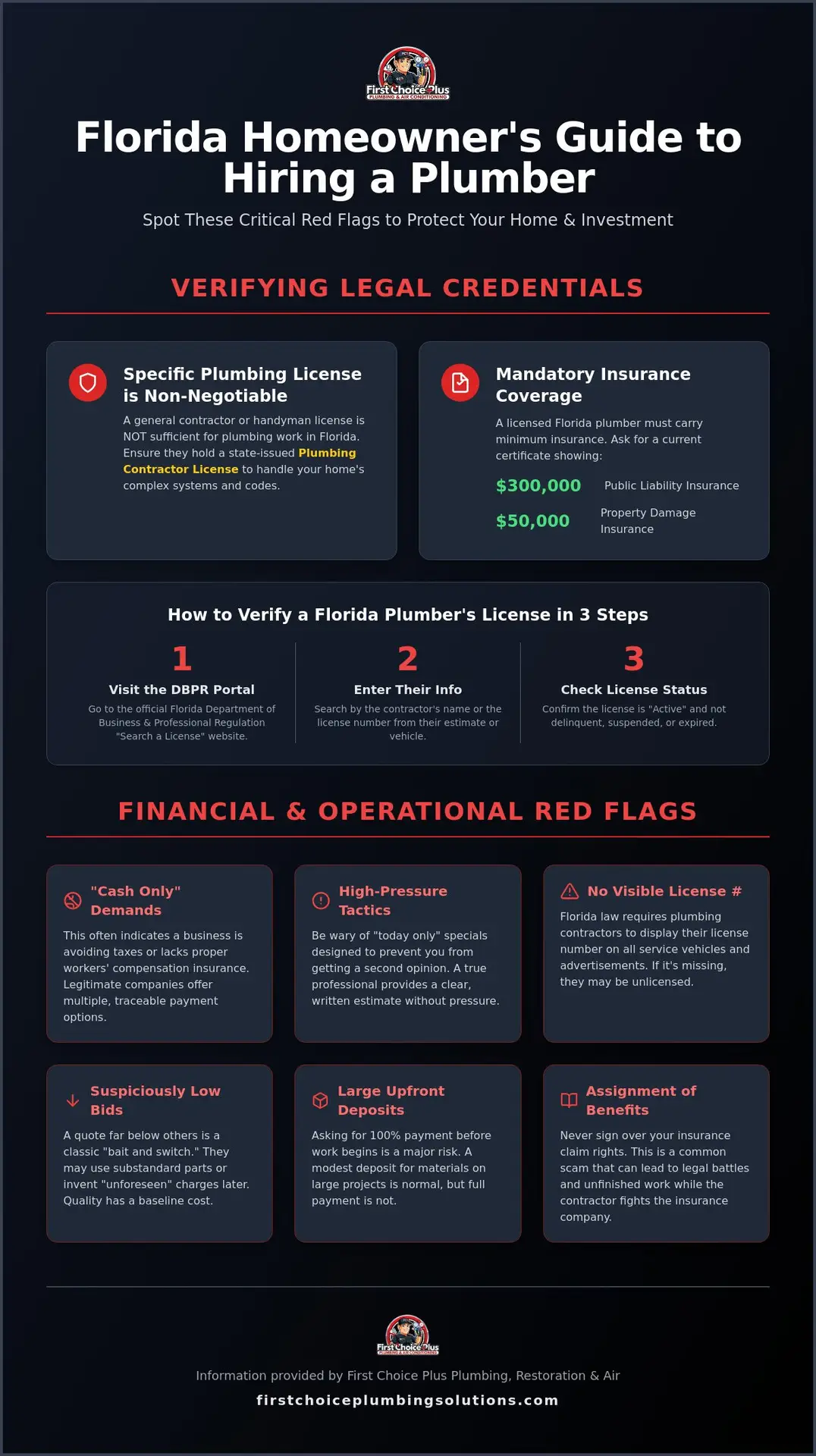 Red Flags When Hiring a Plumber in Florida: The 2026 Homeowner’s Checklist