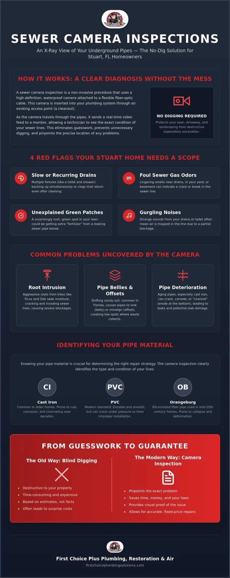Sewer Camera Inspection in Stuart, FL: Clear Answers for Your Drain Issues