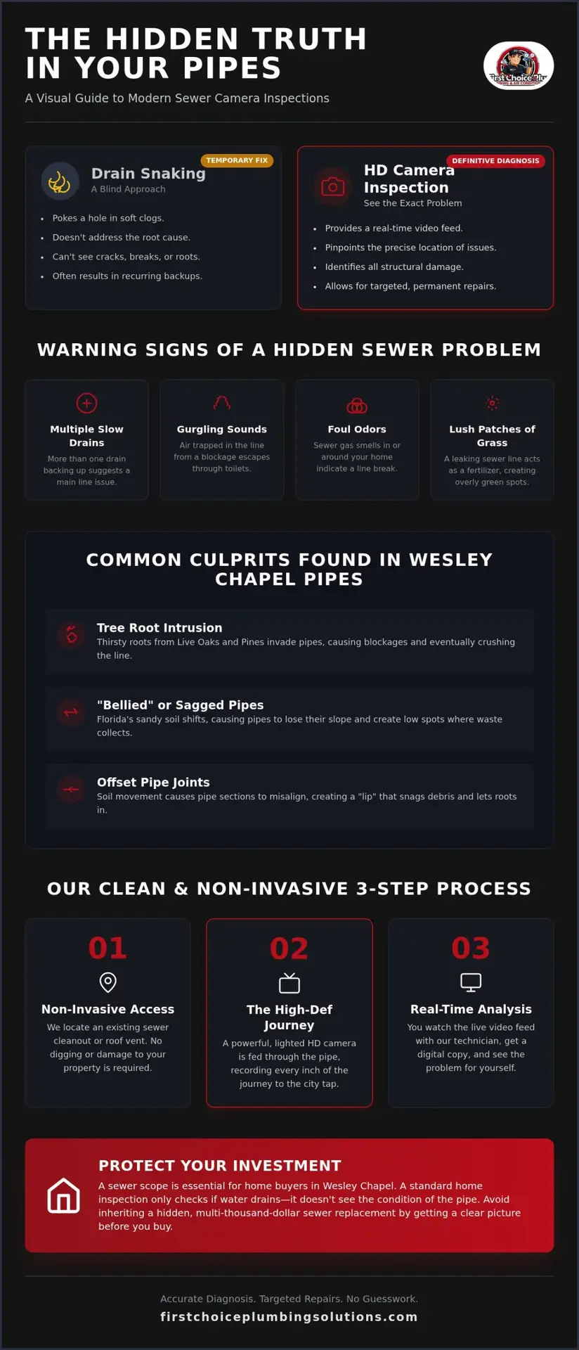 Sewer Camera Inspection in Wesley Chapel: Stop the Guesswork and Save Your Pipes