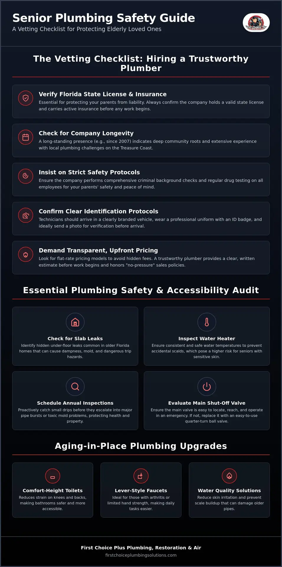 Trustworthy Plumber for Elderly Parents in Fort Pierce: A 2026 Vetting Checklist