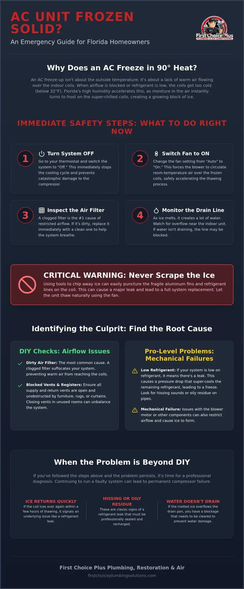 What to Do If Your AC Unit Is Frozen Solid on a Hot Day