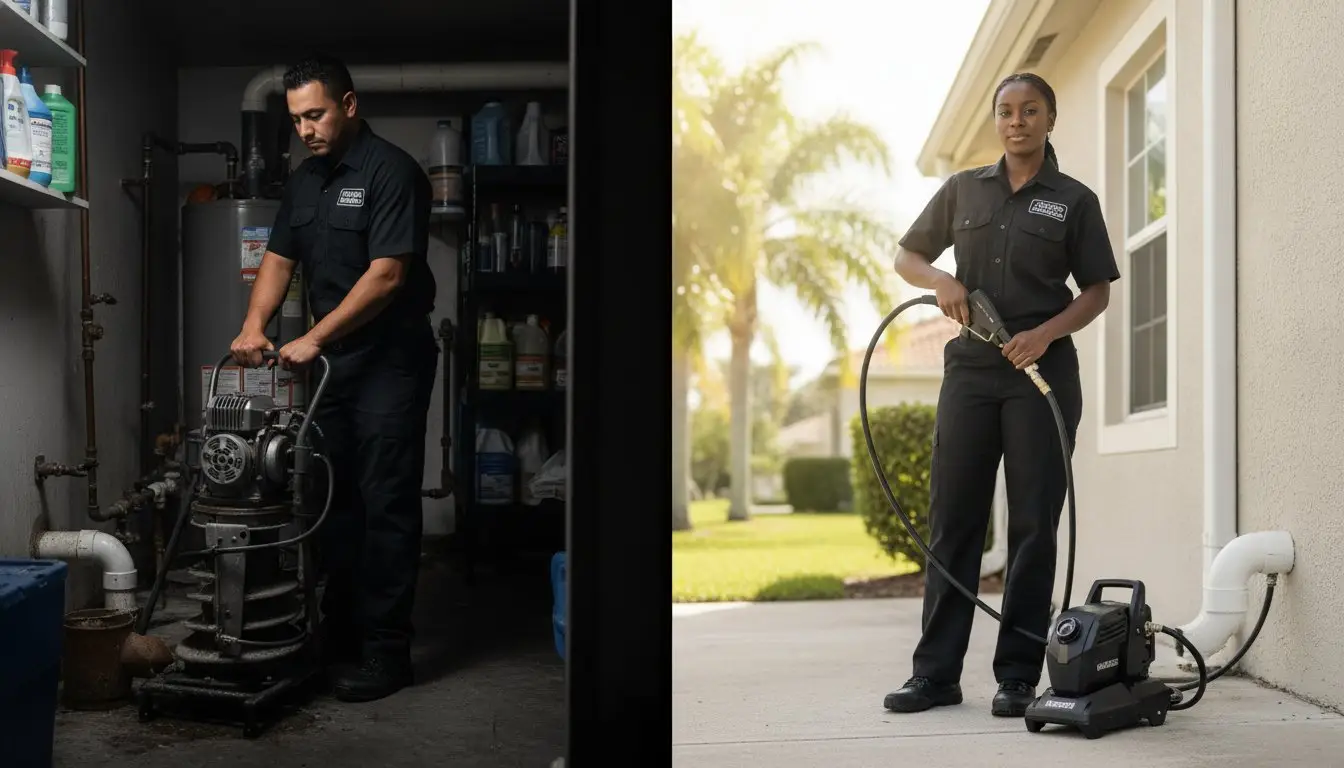 Hydro Jetting vs. Auger for Main Line Clog Cost: 2026 Florida Homeowner's Guide