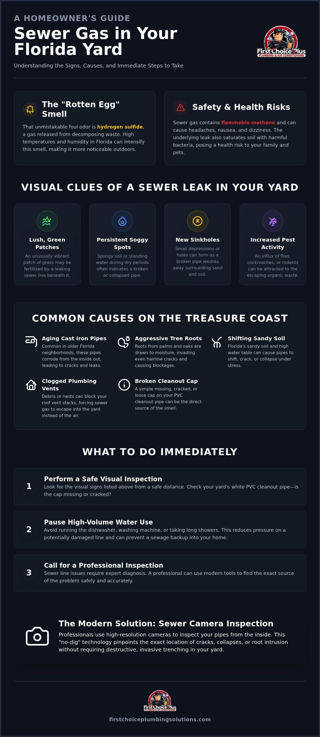 Sewer Gas in Your Florida Yard: A Homeowner's Guide